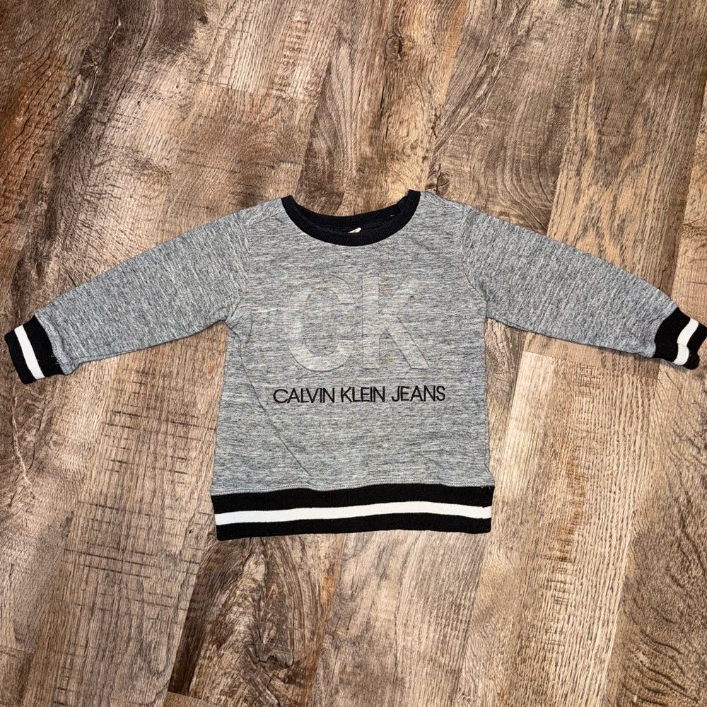 Calvin Klein Jeans Kids Black and Gray Sweatshirt